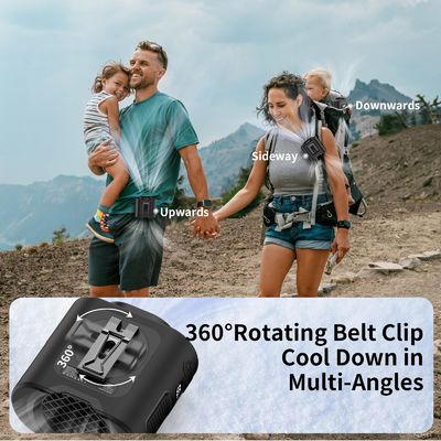 Socool Fan 14500mAh Clip Waist Fan Оставайтесь прохладными в движении с нашим регулируемым мобильным вентилятором типа C и заряжаемой батареей